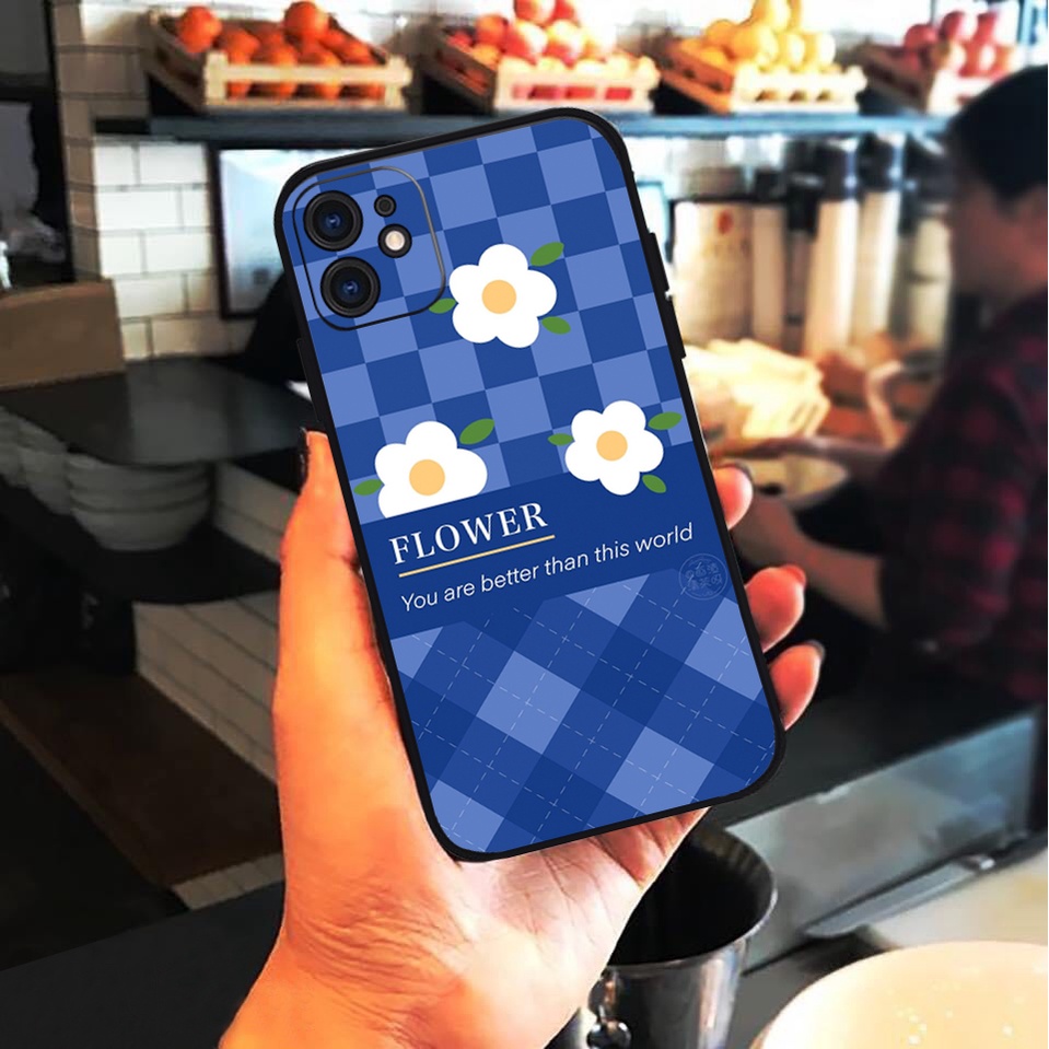 Vỏ ốp iPhone Silicon viền vuông Klein Flower cho iPhone 6/6pl/6s/6spl/7/7pl/8/8pl/x/xs/11/12/13/pro/max - Chinchincase