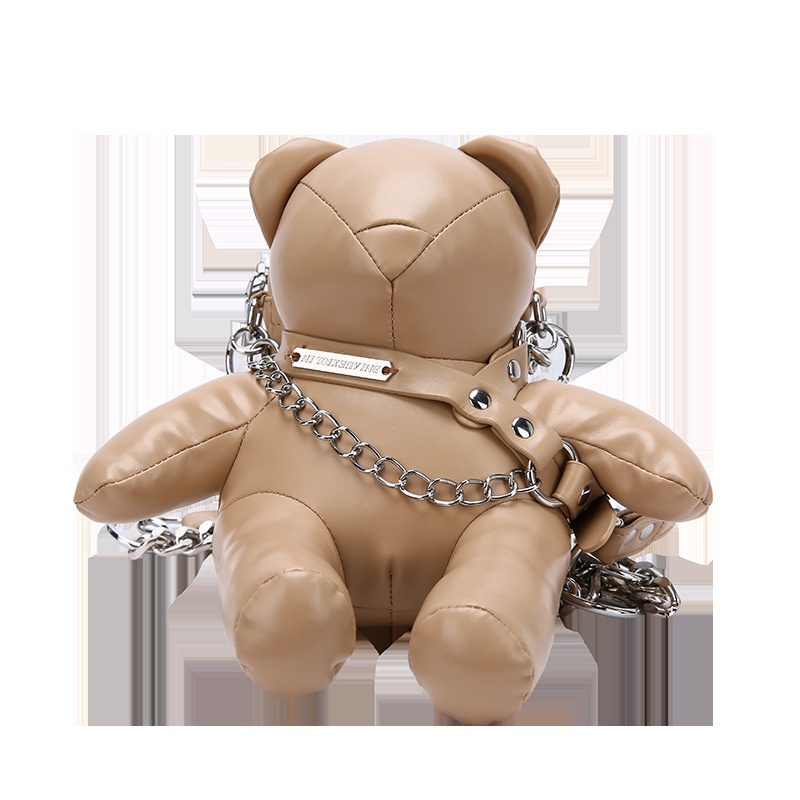 Túi Da Pu Đeo Chéo Hình Búp Bê Quái Vật Hoạt Hình Phối Dây Xích Thời Trang 2022 Cho Nữ
