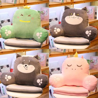 Ảnh thật 4 hình cuối-Gối tựa lưng văn phòng hình cute kèm chăn 3 in 1