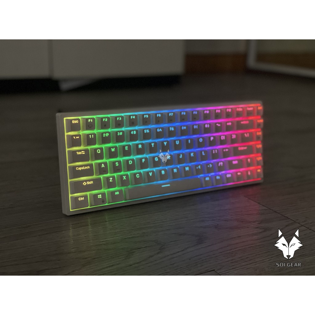 ✤┇Bàn phím cơ không dây Royal Kludge RK84 HOTSWAP, Led RGB, Type C, Bluetooth 5.0, Wireless 2.4G, Đen/Trắng