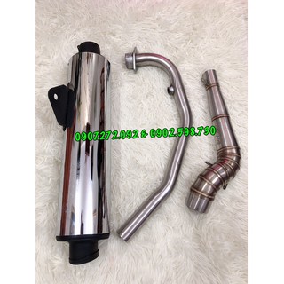 Pô lon CBR/kèm cổ 2 khúc gắn mọi xe máy