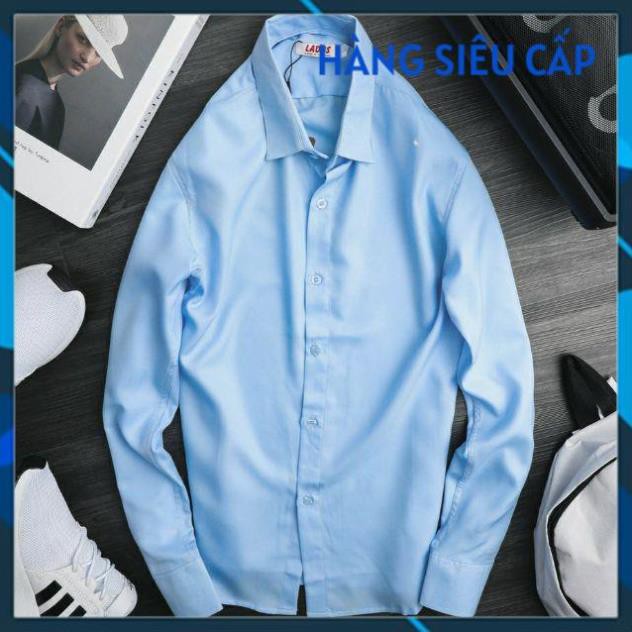 Áo sơ mi trơn tay dài nam 4U 1523 [Hàng Cao Cấp]