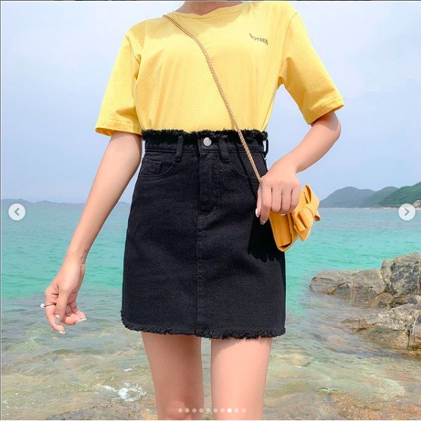 [BIGISZE GIÁ RẺ 50-120kg S-5XL] Chân váy ngắn chữ A jean nữ bigsize thả lai dành cho các bạn dáng người mập béo