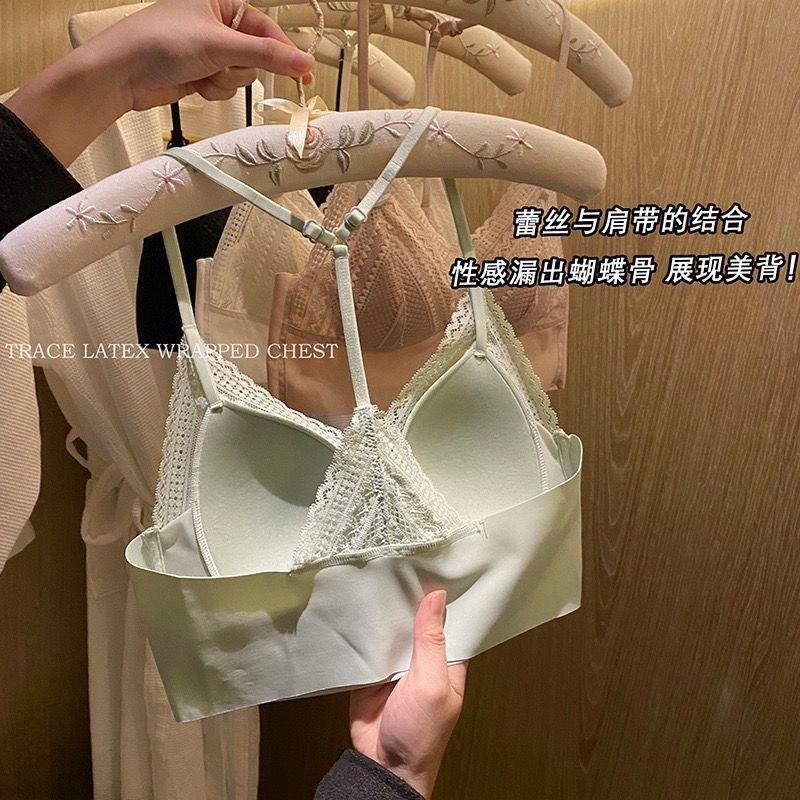 Áo lót ren hở lưng 3D hình tam giác cho nữ