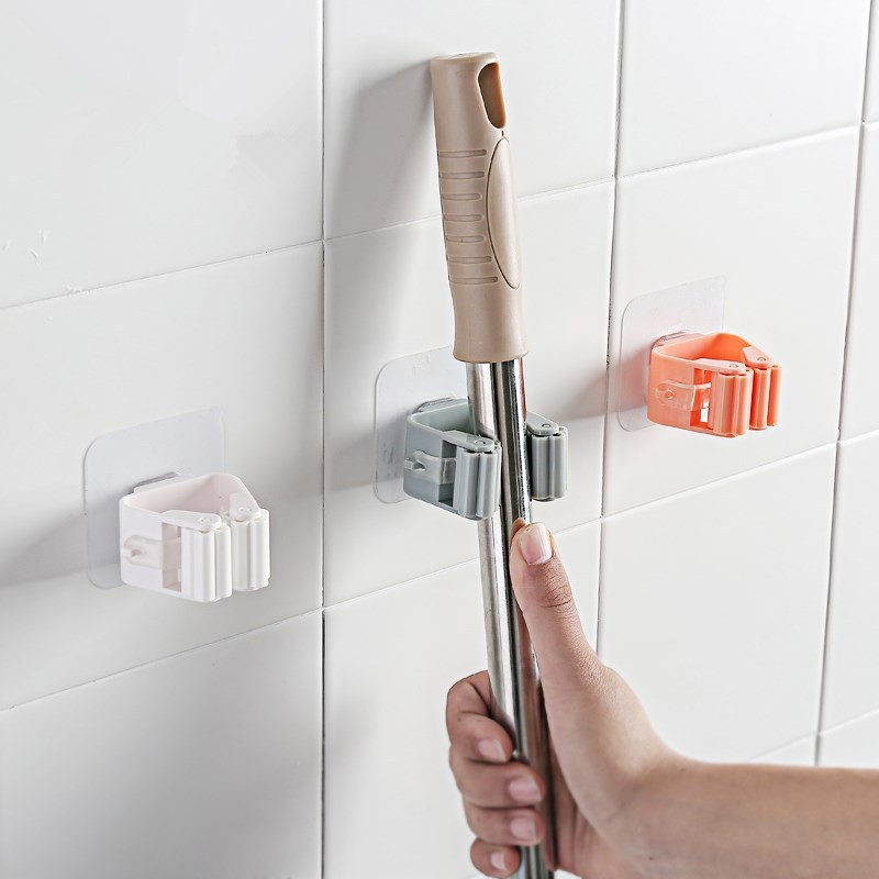 Móc treo cây lau nhà treo chổi dán tường đa năng Elliver