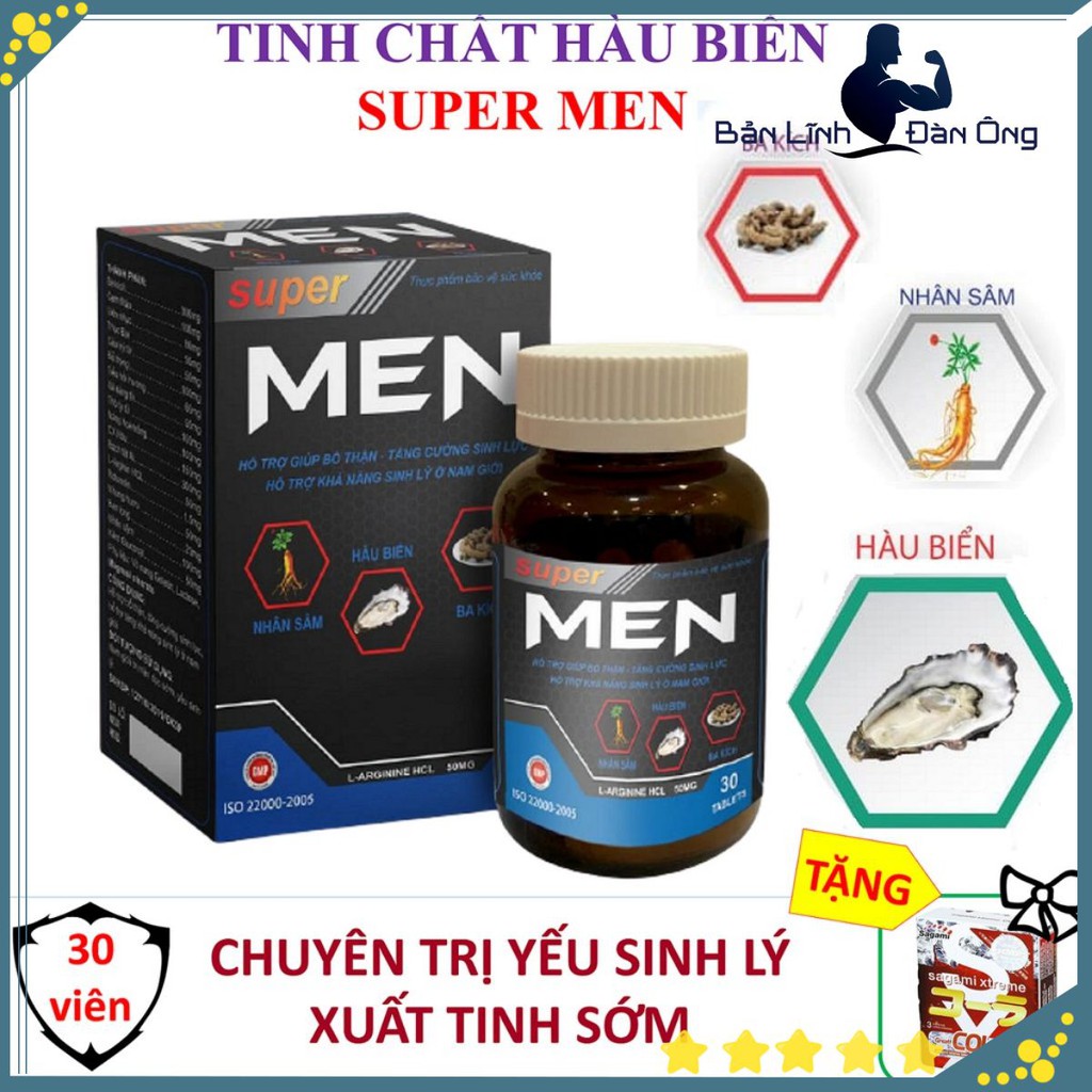 💥 [ĐIỀU TRỊ YẾU SINH LÝ] Tinh chất hàu biển SUPER MEN cải thiện tình trạng xuất tinh sớm yếu sinh lý 🔥