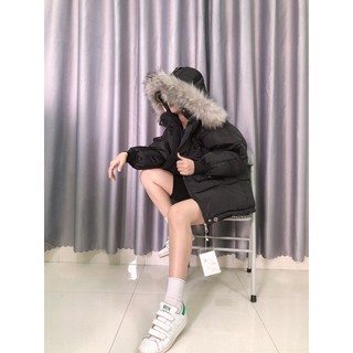 Áo khoác nữ cổ lông áo khoác phao nữ