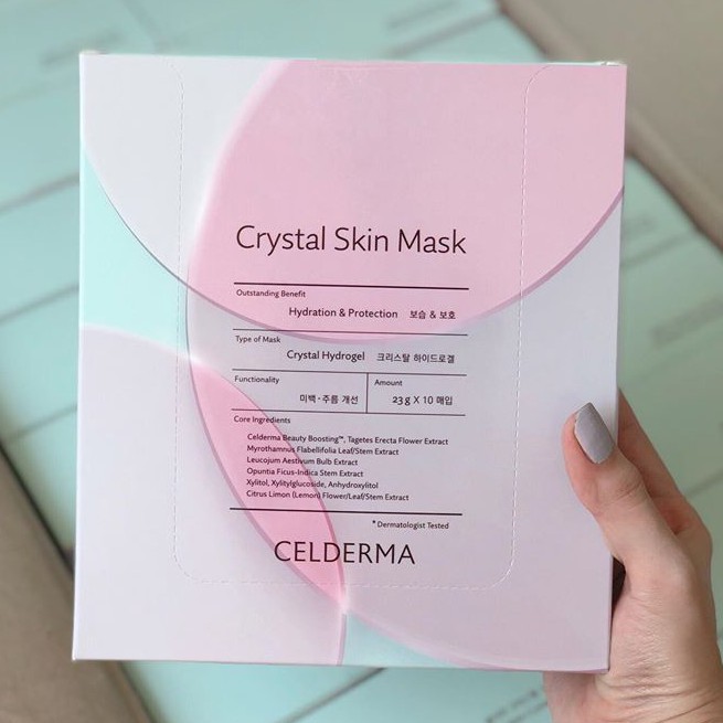 10 Miếng Mặt Nạ Thạch Anh Celderma Crystal Skin Mask 23g