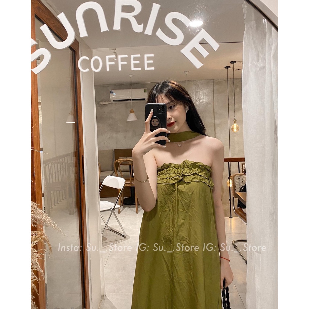 Váy quây chun ngực dây cổ V645 SUSTORE