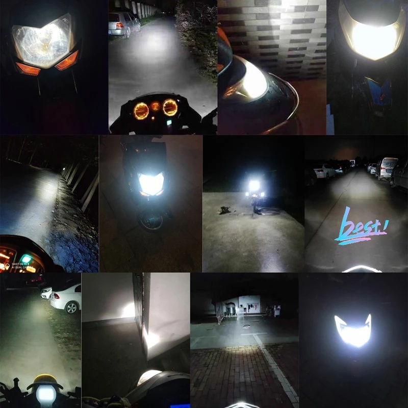 Đèn pha xe máy 1pc p15d ba20d h4 led h6 bóng đèn led moto cho xe máy atv cob đèn pha 12v-30v 6000k 12