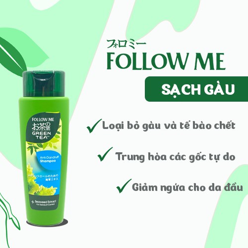 Dầu Gội Đầu Follow Me Trà Xanh Sạch Gàu Ngăn Rụng Tóc - 320ml