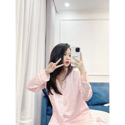 Sét bộ pizama zic zac dài tay pha viền