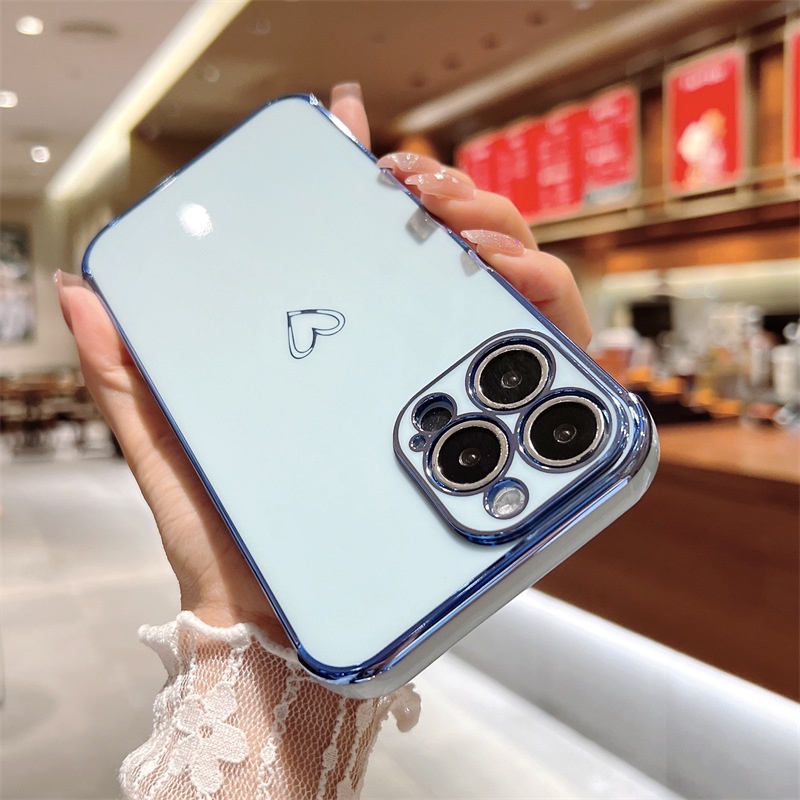 Ốp Điện Thoại Mạ Điện Màu Trơn 6D Chống Sốc Chất Lượng Cao Cho iPhone 13 Pro MAX 12 11 Pro MAX XR XS XS MAX 7/8 7 8PLUS 6s PLUS