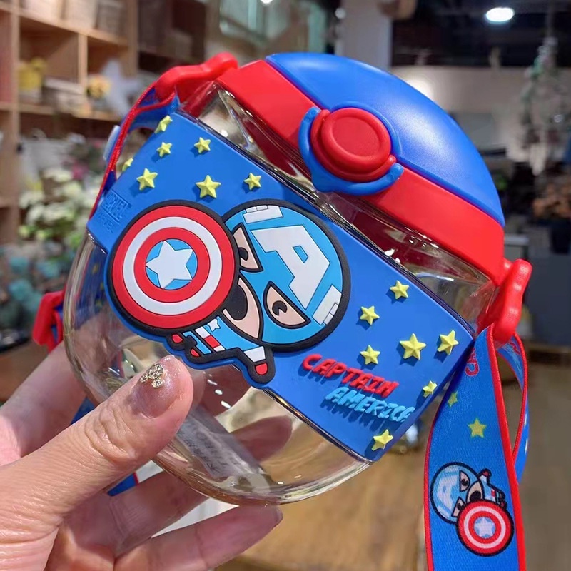 Bình Nước Hình Bánh Donut Có Ống Hút Xinh Xắn Cho Bé