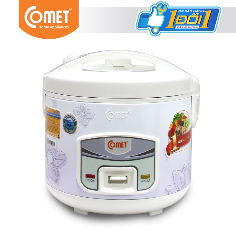 [Mã ELHADEV giảm 4% đơn 300K] Nồi cơm điện nắp gài 1.8L Comet CM8018