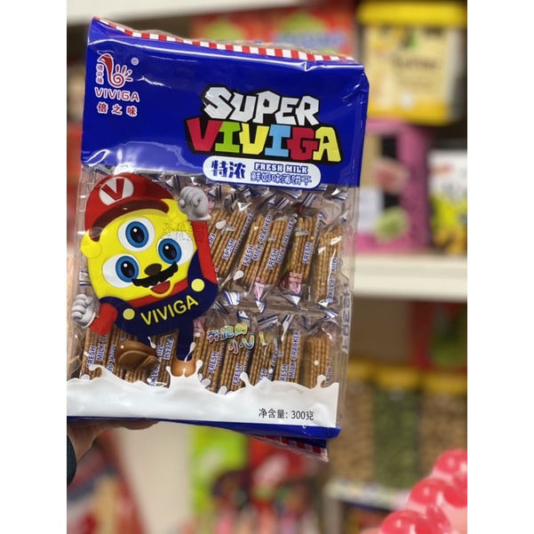 Bánh quy gà gói 300gr kèm tặng