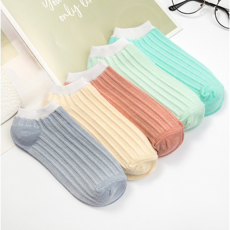 Set 10 Đôi Tất Vớ Nữ Ngắn Cổ Gân Vintaga 2022