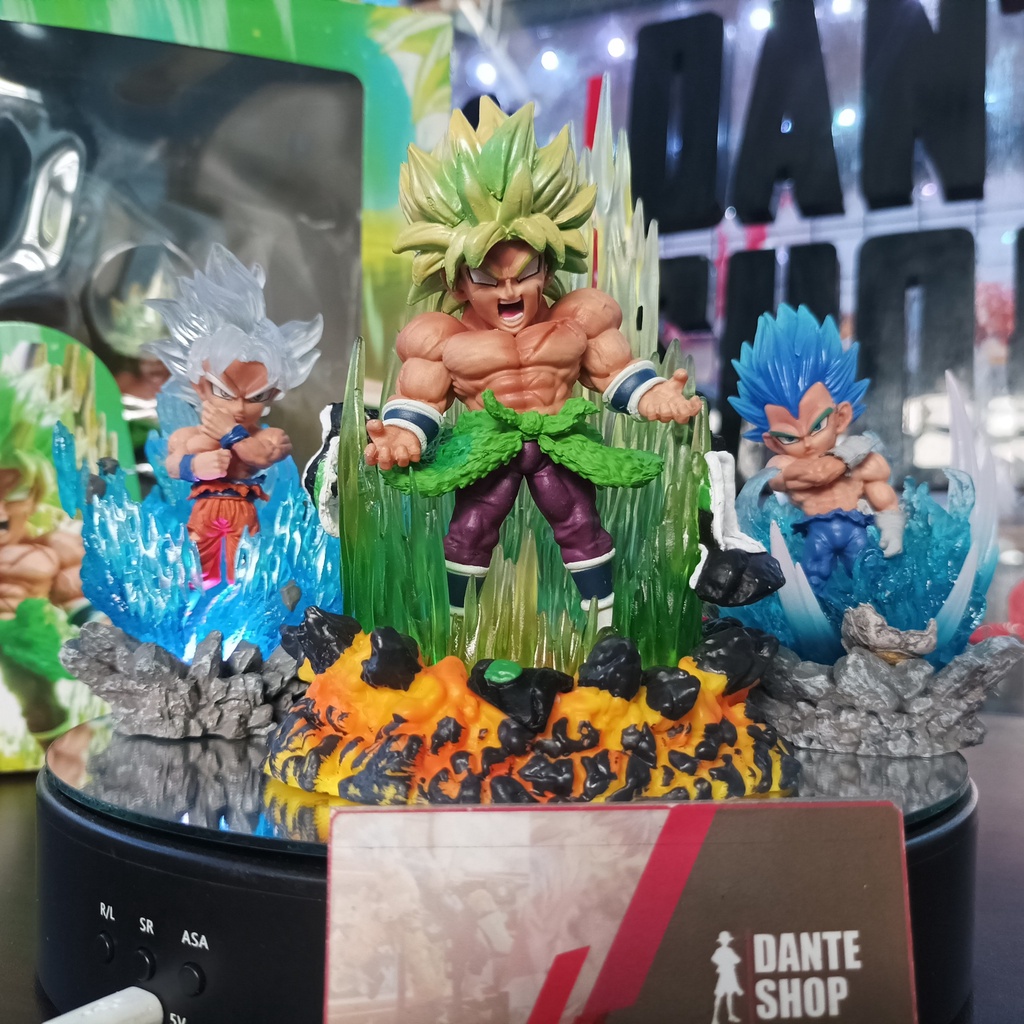 Mô Hình Chibi DragonBall Super Goku Ultra Instinct, Vegeta Blue Evolution 10cm Fullbox