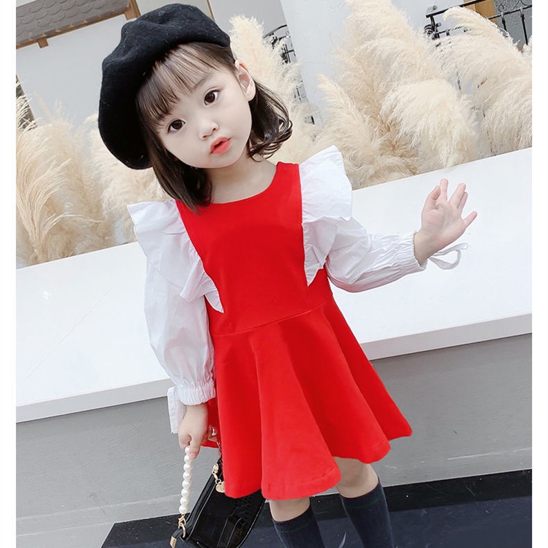 Đầm Công Chúa Tay Dài Thời Trang Xuân Hè Hàn Quốc Dễ Thương Cho Bé Gái