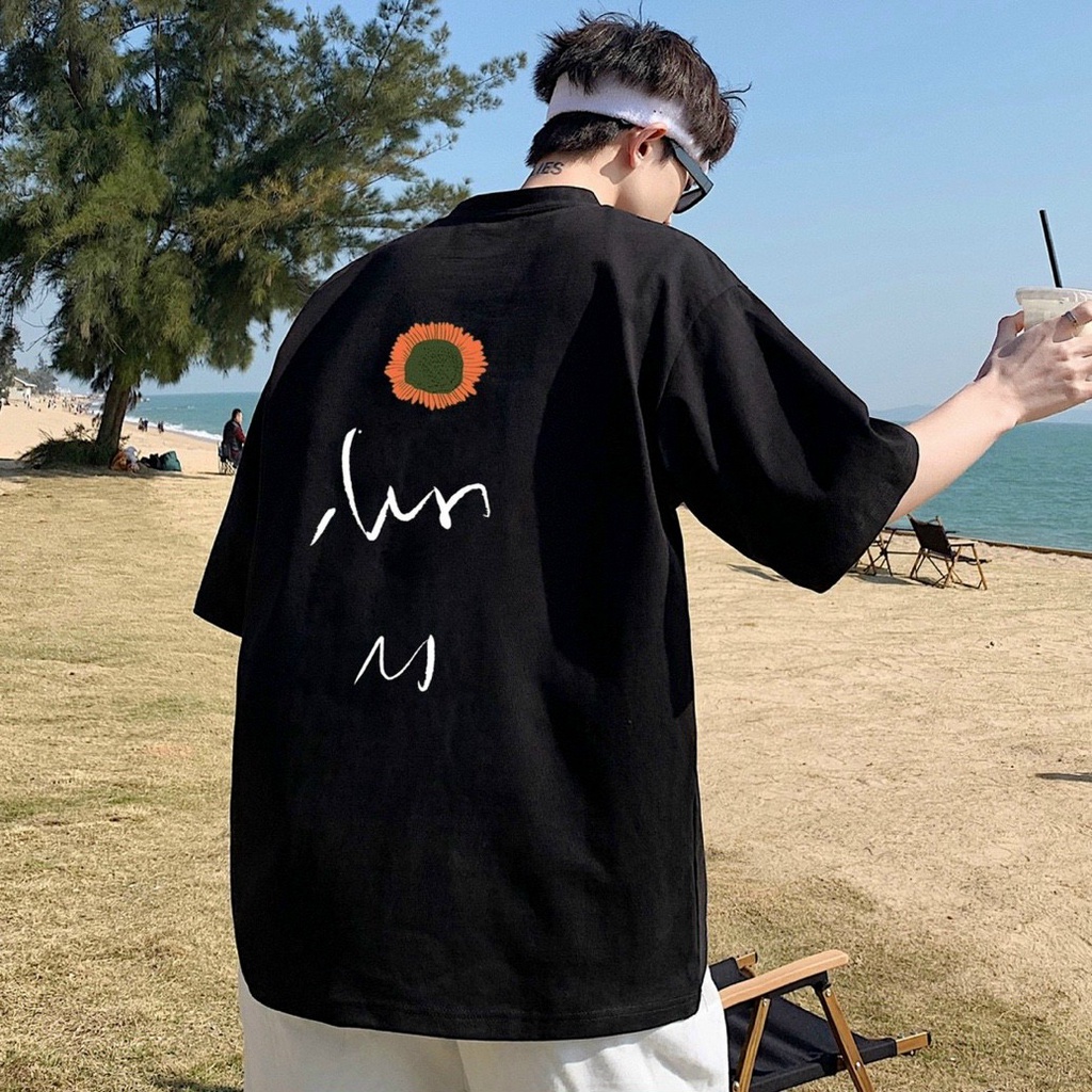 Áo thun tay lỡ form rộng unisex nam nữ mặc đều đẹp in hình 2 mặt hàng loại 1_chữ hoa hd