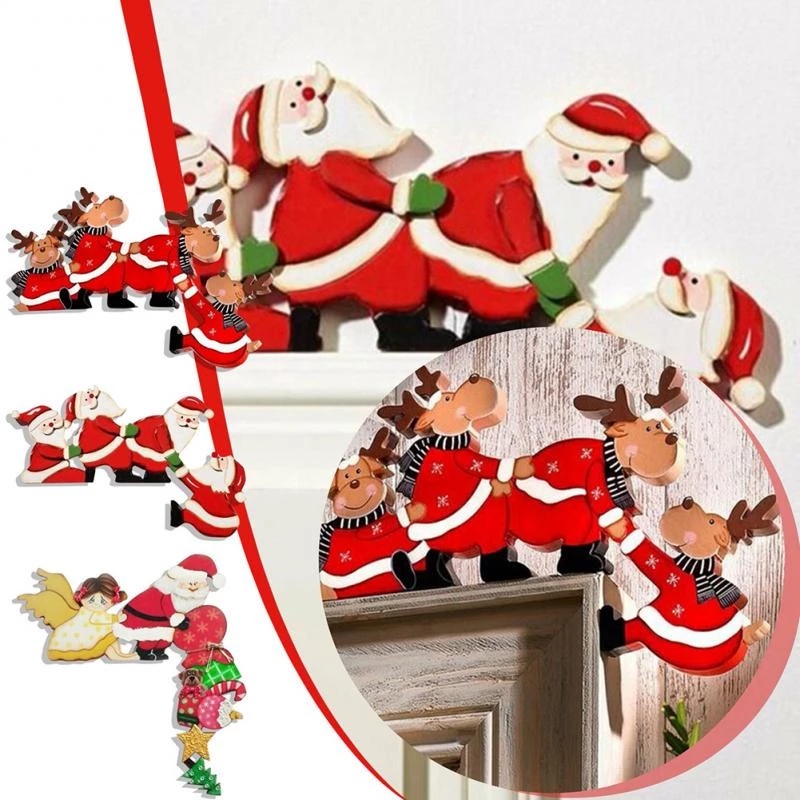 Phụ Kiện Trang Trí Giáng Sinh Hình Ông Già Noel Tuần Lộc Vui Nhộn