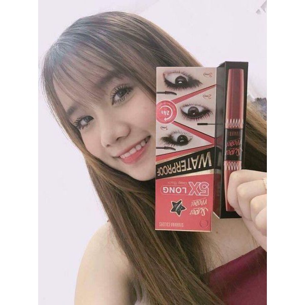 MASCARA NỐI MI 2 ĐẦU SIVANNA SUPER MODEL 5X LONG DEEP BLACK