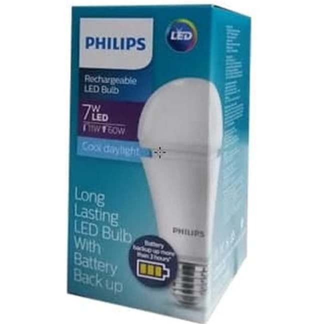 Bóng Đèn Led Philips 7w 7 Watt Khẩn Cấp Ánh Sáng Trắng Có Thể Tái Sạc