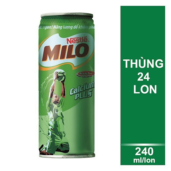 Thùng thức uống dinh dưỡng Milo Nestle lon 240ml (24lon)