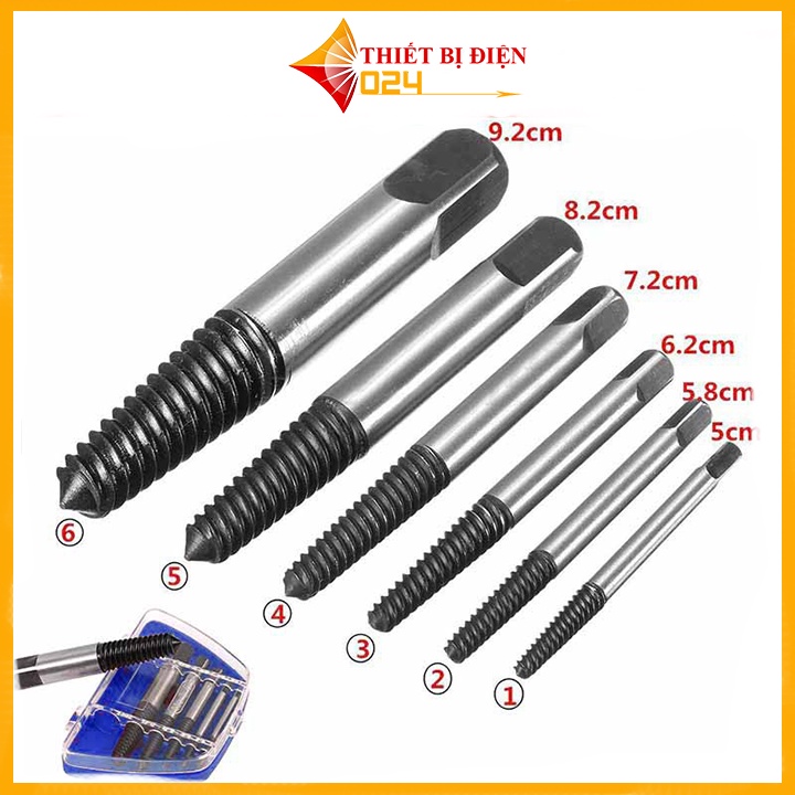 Bộ Tháo Bu Lông Ốc Vít-5 Mũi (Tháo Khoét Ốc Gẫy Trờn Ren )