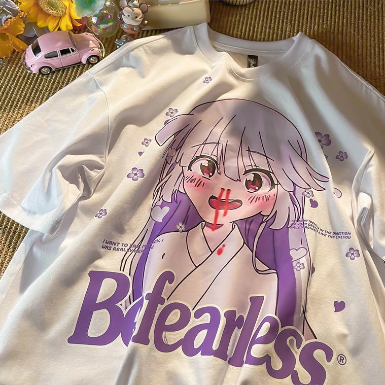 Áo Thun Tay Ngắn In Hình Nhân Vật Anime Thời Trang Mùa Hè Dành Cho Cặp Đôi
