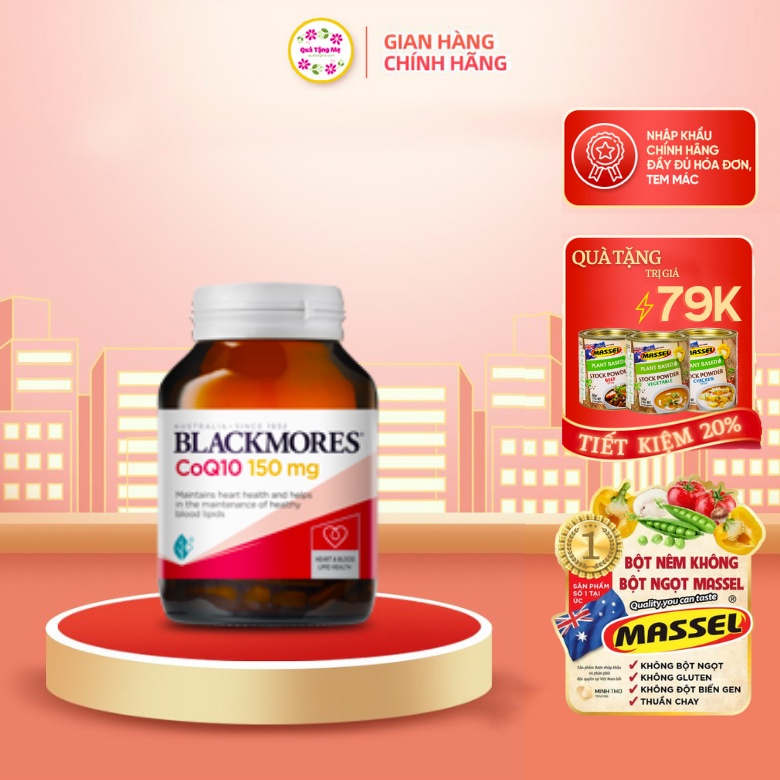 Thực phẩm chức năng blackmores COQ10 hỗ trợ tim mạch 300mg 30 Viên Healthy Care quatangme