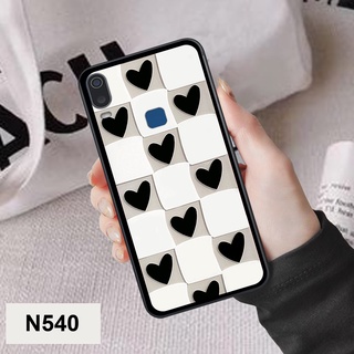 Ốp Vivo U10 / Y12 / Y15 / Y17 / Y19 / U3 in hình trái tim caro đen trắng , hồng cute xinh xắn dễ thương