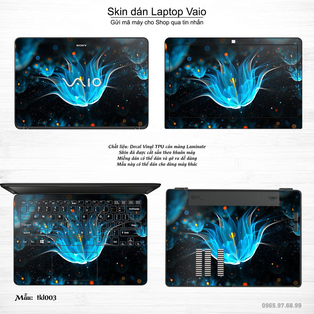 Skin dán Laptop Sony Vaio in hình thiết kế (inbox mã máy cho Shop)