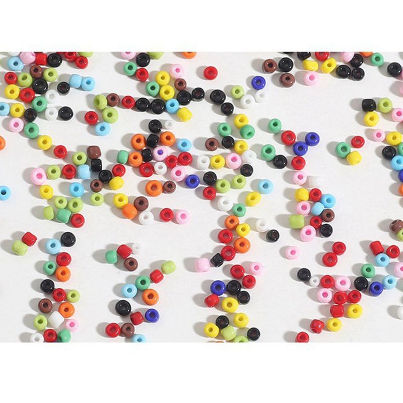 Bộ 500 hạt nhựa màu sắc làm vòng tay, trang trí thủ công