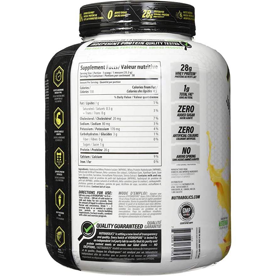 Hydropure Nutrabolics Whey Protein THỦY PHÂN cao cấp Chính Hãng giá tốt kèm quà tặng - Ocean Sup VN