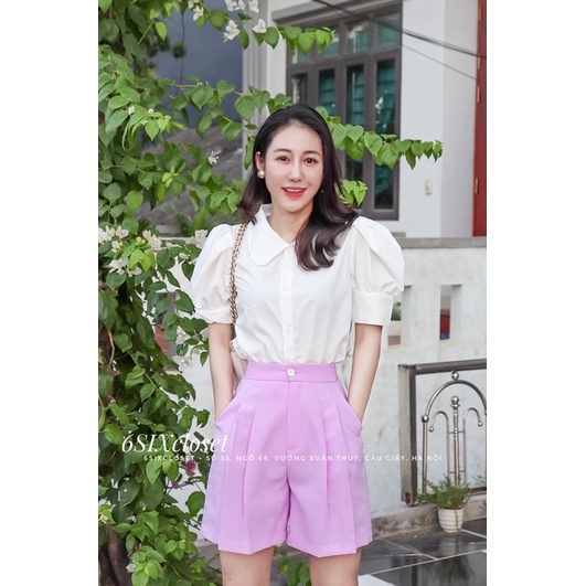 Quần shorts nữ  trơn  thời trang công sở 6SIX closet