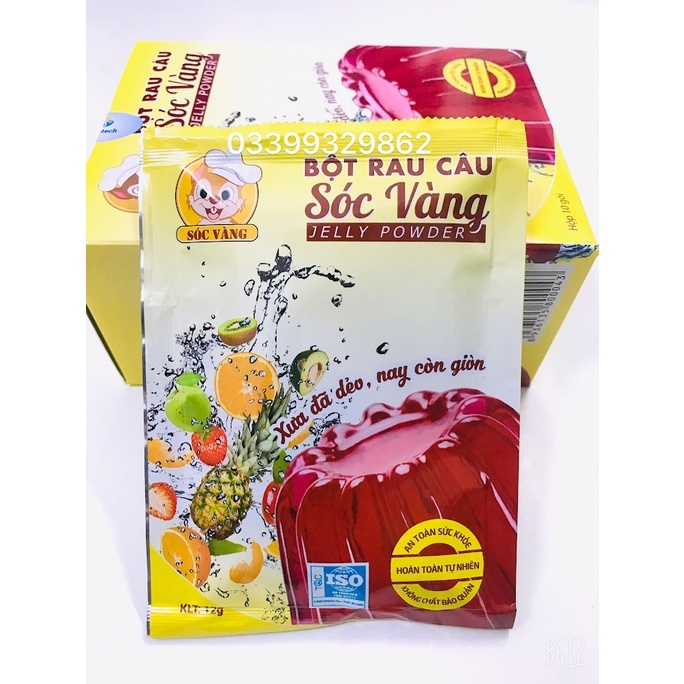 Bột Rau Câu Con Sóc Vàng Gói 12g