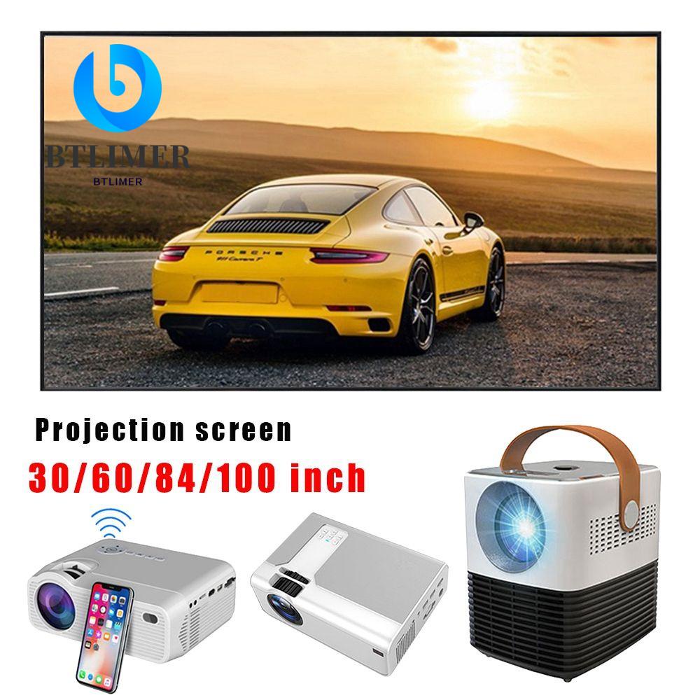 BTLIMER Tấm Vải Bọc Màn Hình Máy Chiếu 3D HD 30/60/84/100/120 inch Phản Quang Chất Lượng Cao