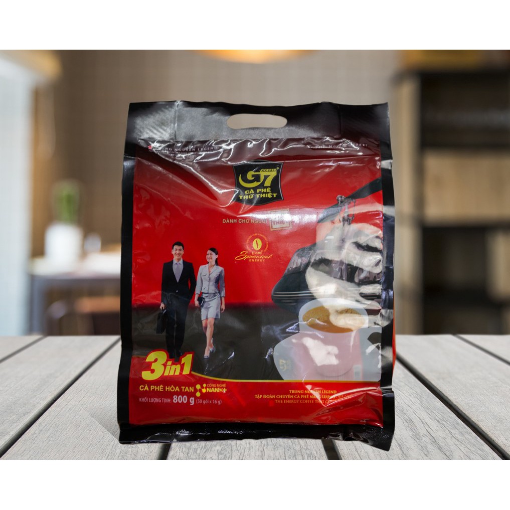 Cà Phê Hoà Tan G7 3in1_Bịch 50 Gói Trung Nguyên