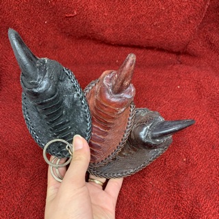 Móc khoá da móng đà điểu