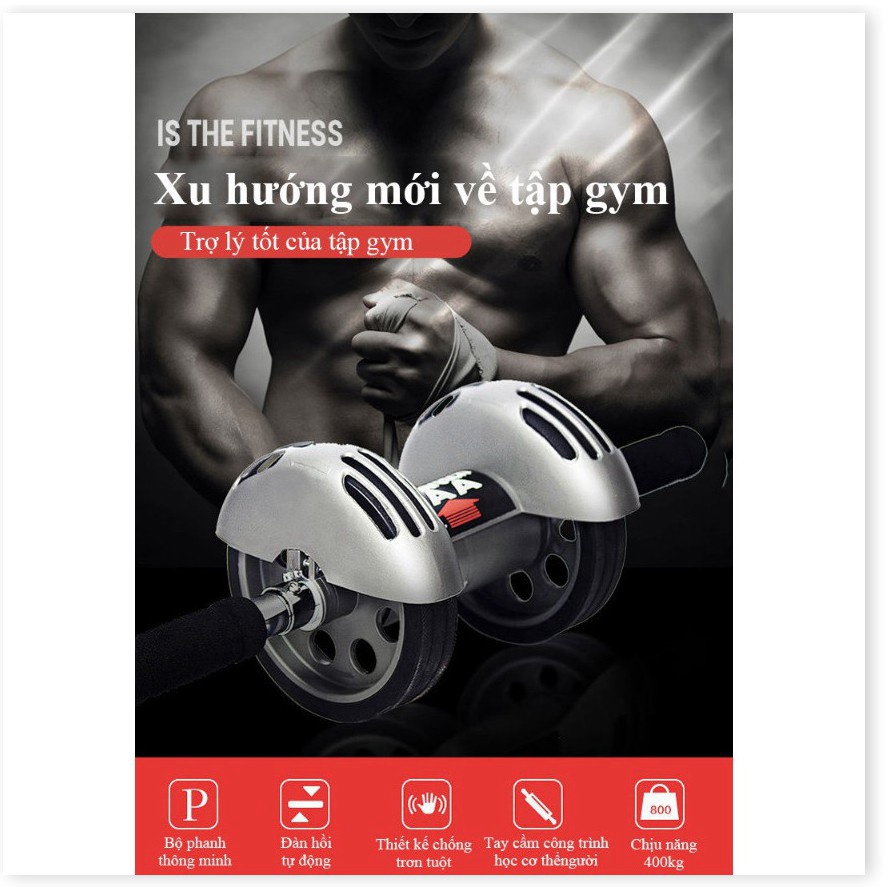 Worldmart - Dụng cụ bánh xe tập thể dục đàn hồi tự động Abdominal Wheel