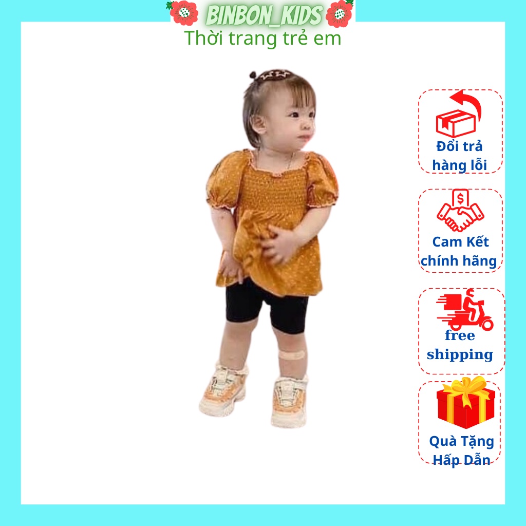 Quần Legging Đùi Cho Bé Gái Form Cực Xinh, quần leggin bé gái từ 10kg đến 28kg Binbon kids