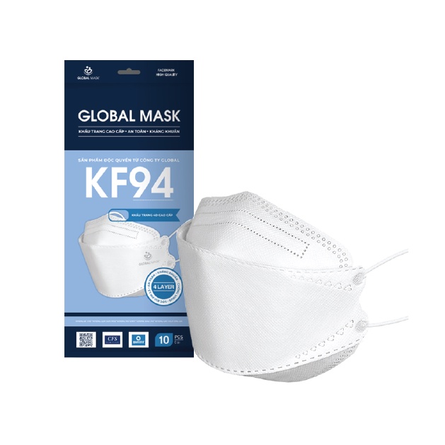 Khẩu trang KF94 GLOBAL MASK - KHÁNG KHUẨN, AN TOÀN, THOÁNG MÁT