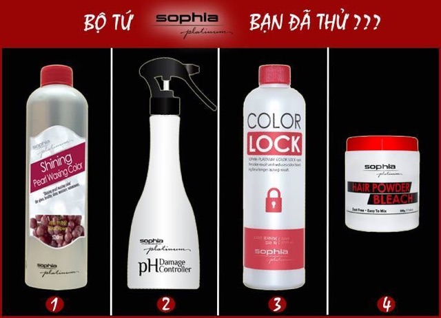 Thuốc nhuộm phủ mịn (bóng) Sophia Platinum Shining Pearl Waxing Colour 530ml