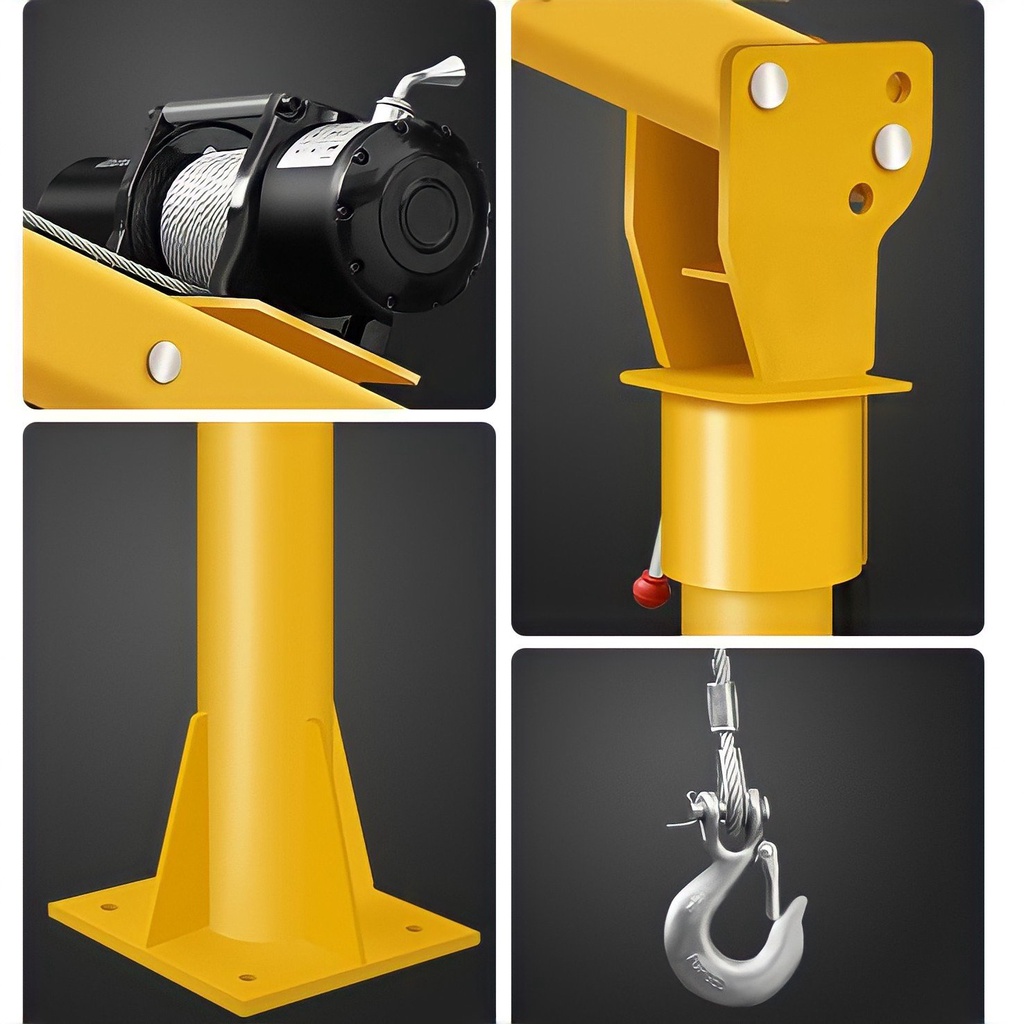 Cẩu nâng xe tải nhỏ 12v24v220v / Cẩu xoay 360 độ 500kg