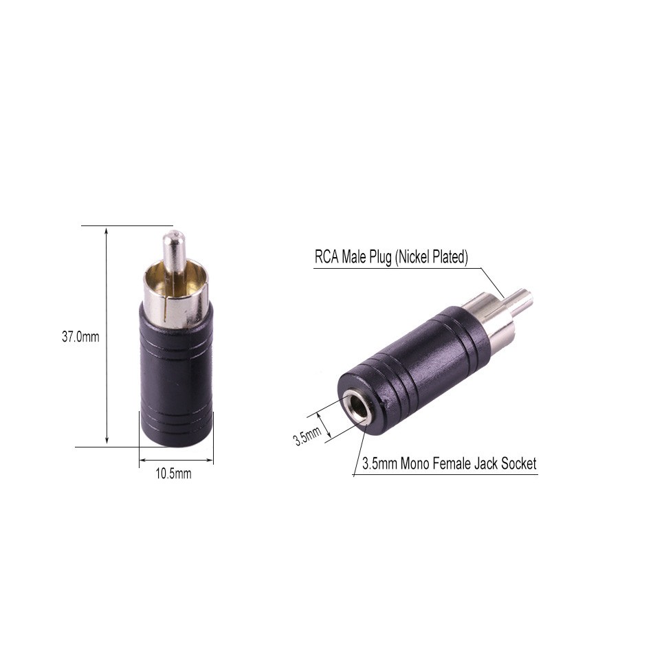 Cáp âm thanh chuyển đổi RCA sang 3.5mm