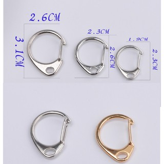 5 móc khóa càng cua chữ C dùng cho chìa khóa, túi xách nhiều size