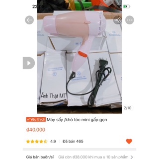 Máy sấy khò tóc mini gấp gọn