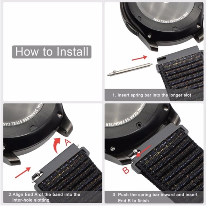 Dây Đeo Nylon 20mm / 22mm Cho Đồng Hồ Thông Minh Samsung Galaxy Watch 4 Samsung S3 / S2 Active 2