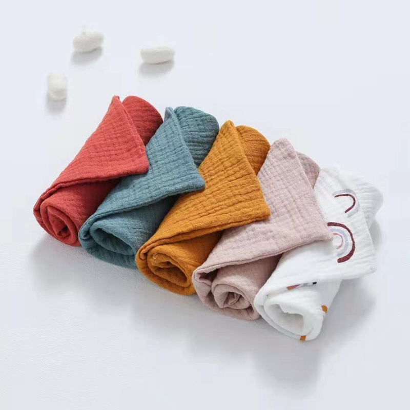 Bộ 5 Khăn Tay Cotton Mềm Thấm Hút Tốt Cho Bé